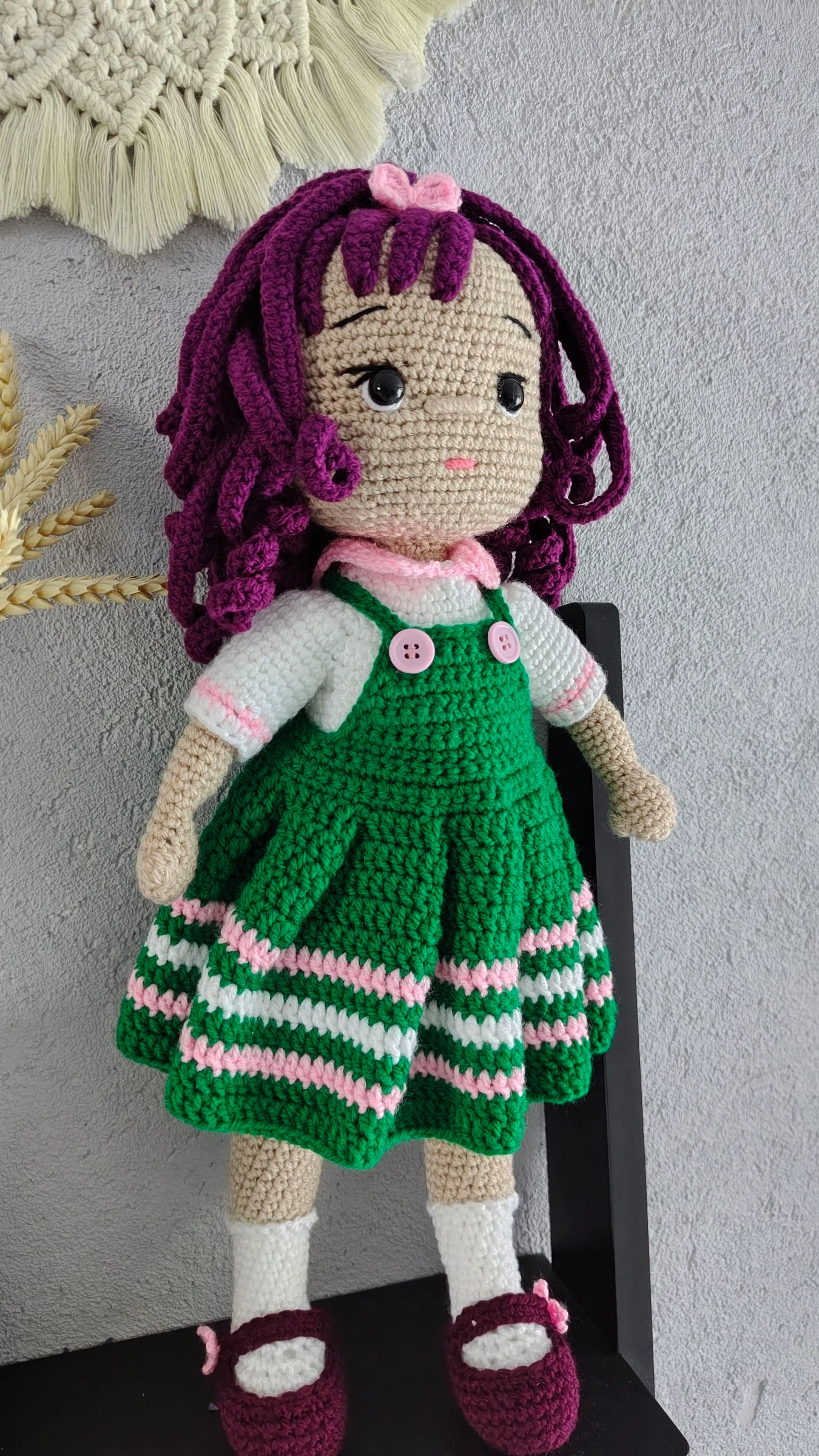 Boneca "Angelina" de crochê - feita à mão - Decoração para quarto infantil – photo 3